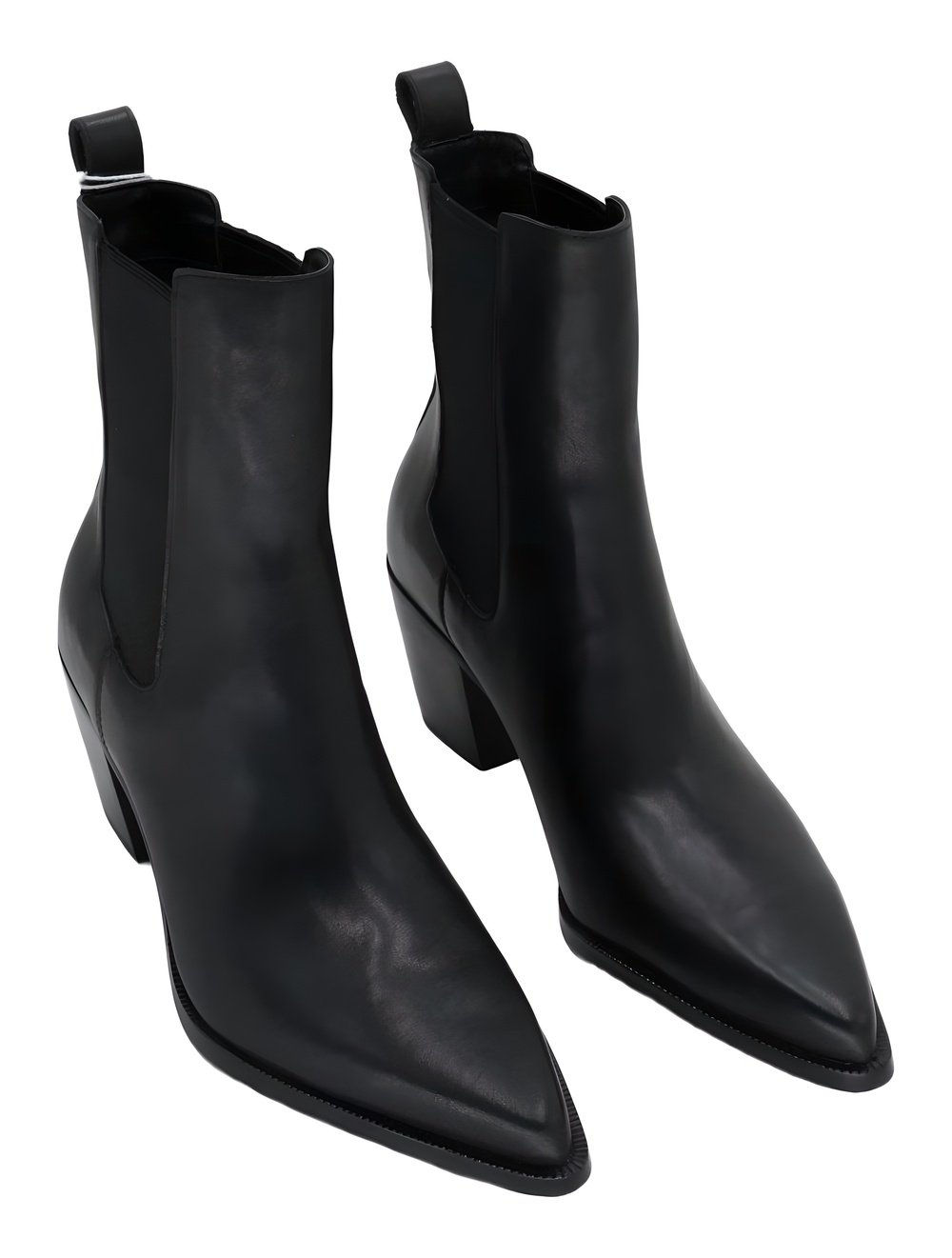 Dolce Vita Shadie H2O Pointed-Toe Black Leather Ankle Boots Size 8.5M